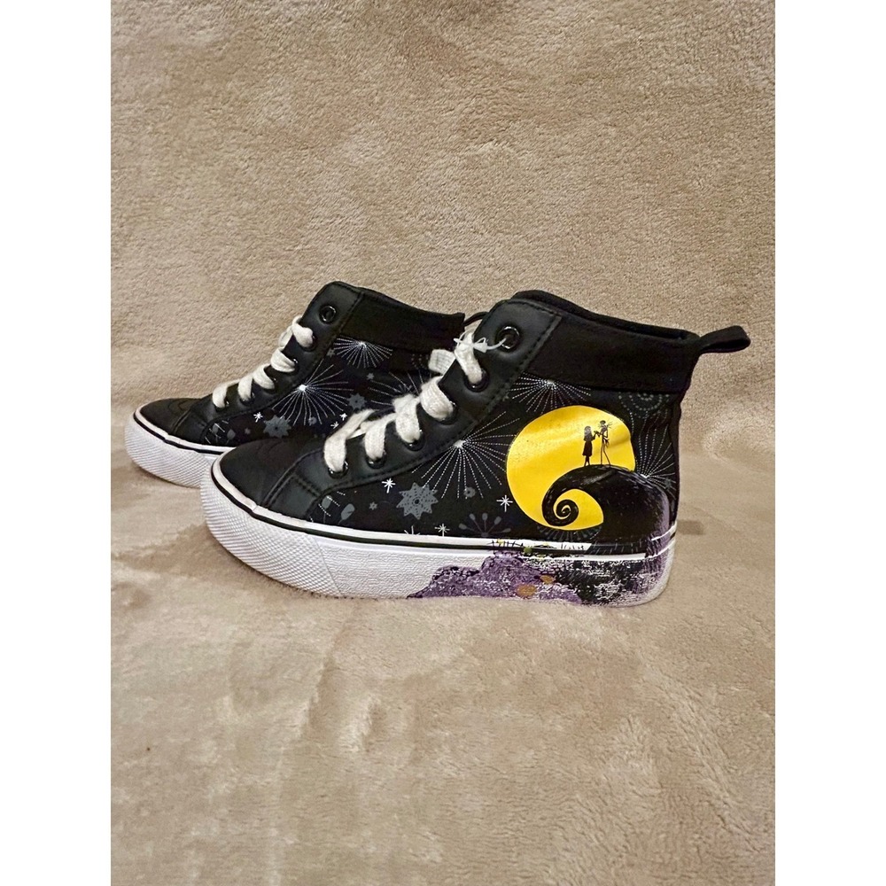 Disney Nightmare Before Christmas Girls Youth Size 2 High Top Sneakers